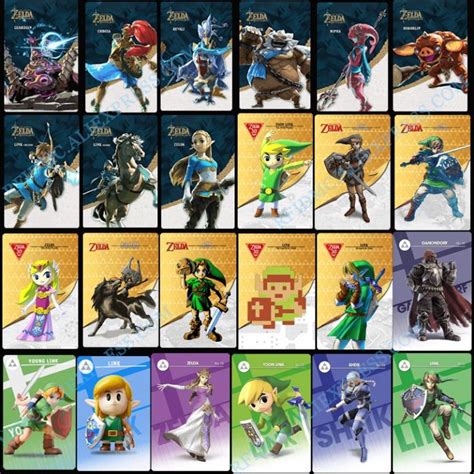 zelda botw amiibo cards list